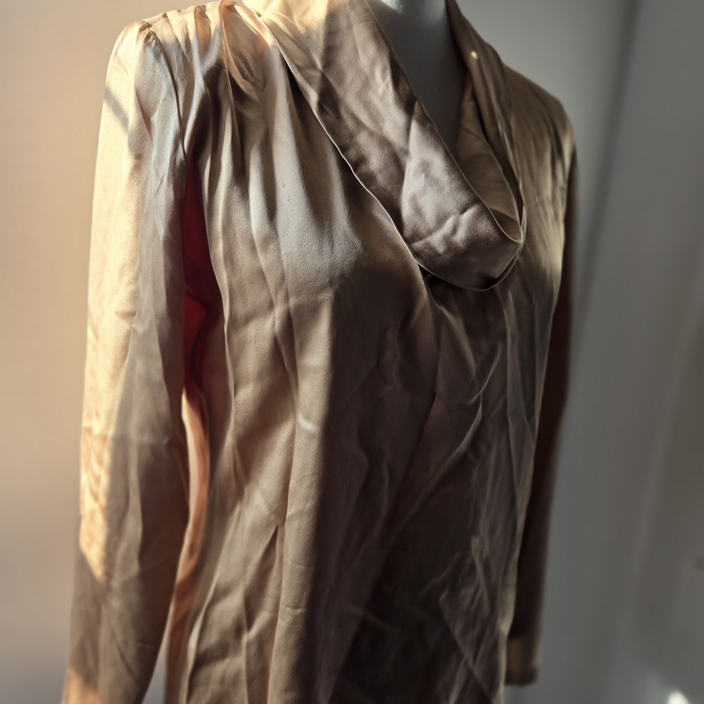 Bloomingdale's Cream Blazer with Draped Neckline